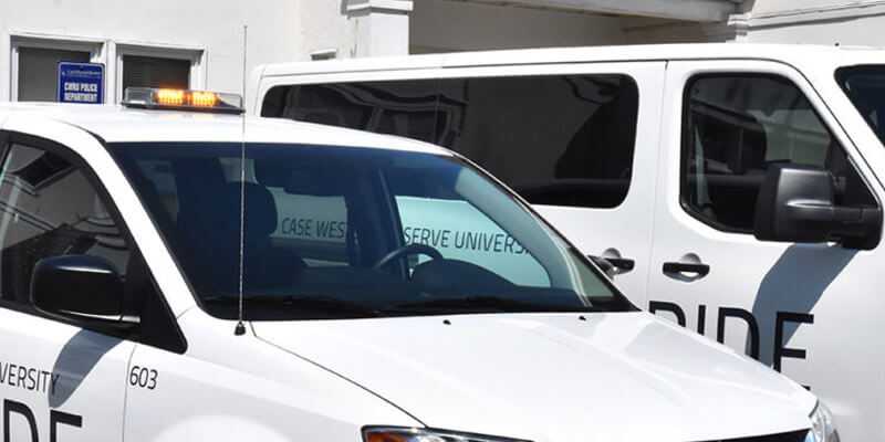 Photo of Case Western Reserve University’s Safe Ride vans