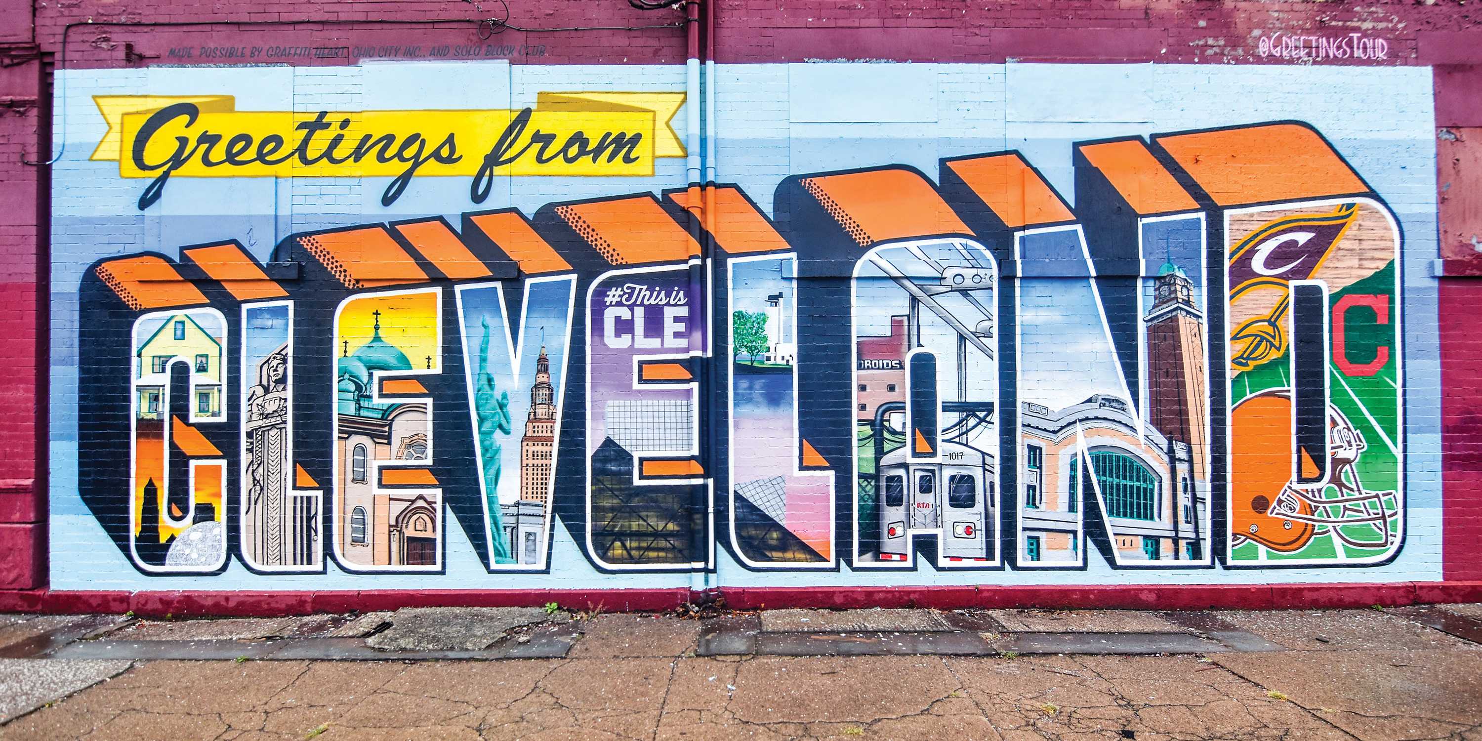 Greetings from Cleveland mural