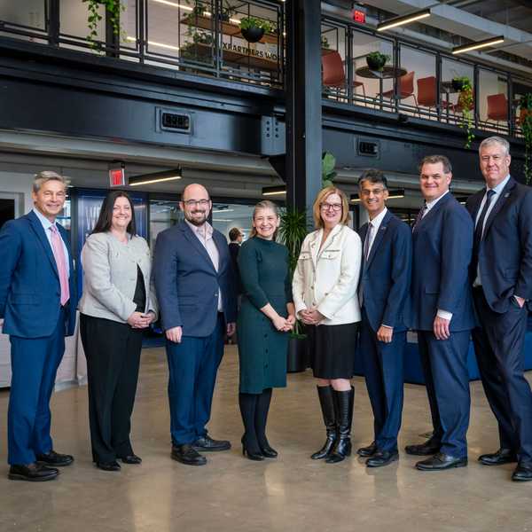 A group of Northeast Ohio leaders posing for a photo.